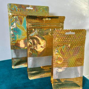 שקיות אלומיניום מרובעות עומדות 19*28 עם חלון